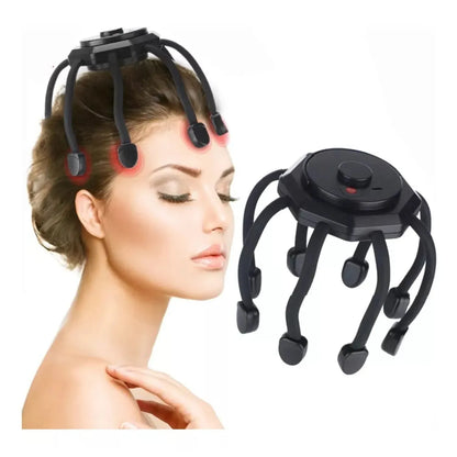 MASAJEADOR DE CABEZA ELÉCTRICO EN FORMA DE PULPO RECARGABLE