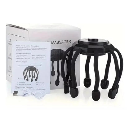 MASAJEADOR DE CABEZA ELÉCTRICO EN FORMA DE PULPO RECARGABLE
